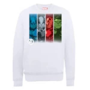 Marvel Avengers Assemble Team Poses Sweatshirt - White - L