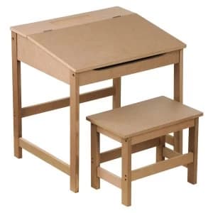 Premier Housewares Kids Desk & Stool - Natural