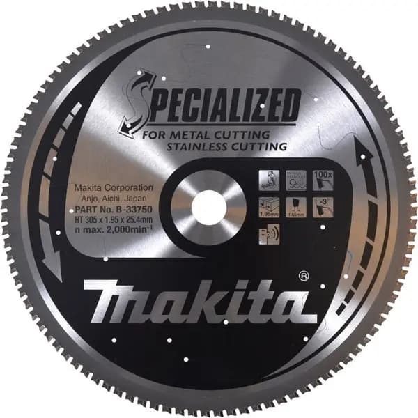 Makita SPECIALIZED Circular Saw Blade for Stainless Steel Cutting B-33750 Diameter: 305mm