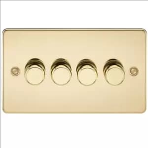 KnightsBridge Flat Plate 4G 2 way 10-200W (5-150W LED) trailing edge dimmer - Polished Brass