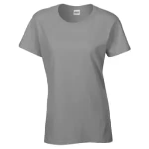 Gildan Ladies/Womens Heavy Cotton Missy Fit Short Sleeve T-Shirt (M) (Graphite Heather)