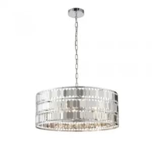 5 Light Round Ceiling Pendant Chrome Plate, E14