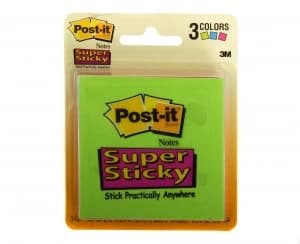 Post it Super Sticky Ultra Colour Pads 76x76mm 135 Sheets