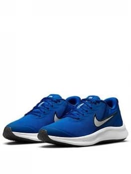Nike Star Runner 3 Junior Trainers - Blue/White , Blue/White, Size 4