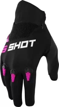 Shot Devo Kids Motocross Gloves, black-pink, Size 10/11, black-pink, Size 10/11