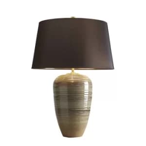 Demeter 1 Light Table Lamp Brown, Green, E27