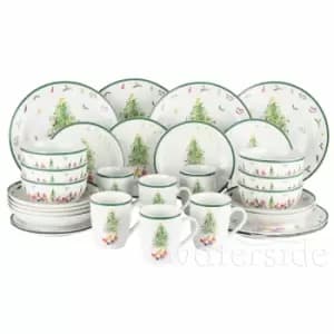 30 Piece Festive Tree Dinner Set