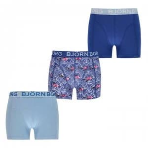 Bjorn Borg Surf Web 3 Pack Trunks - Surf Blue