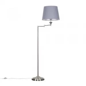 Sinatra Floor Lamp with Grey Aspen Shade