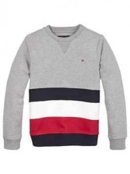 Tommy Hilfiger Boys Global Stripe Colourblock Sweat