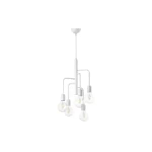 Mantis 5 Light Multi Arm Pendant Ceiling Light, White