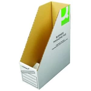 Q Connect Business Magazine File W100xD230xH300mm White Pack of 10 K