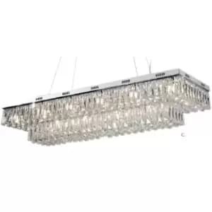 Impex Lilou 18 Light Flush Convertible Ceiling Chrome