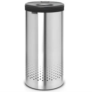 Brabantia 35L Laundry Bin with Plastic Lid - Matt Steel