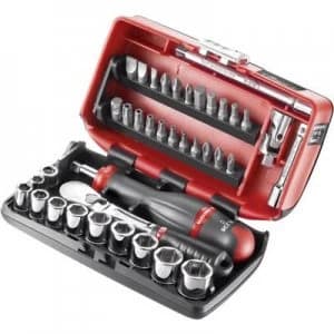 Facom Bit set Imperial 1/4 (6.3 mm) 38 Piece RL.NANO-U1