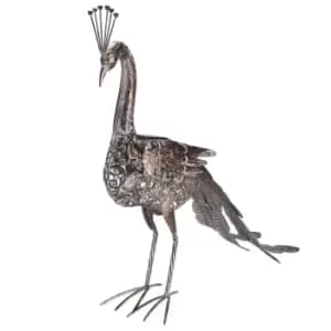 Smart Solar Metal Silhouette Peacock Light