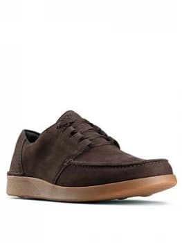 Clarks Oakland Walk Trainers - Dark Brown, Size 6, Men