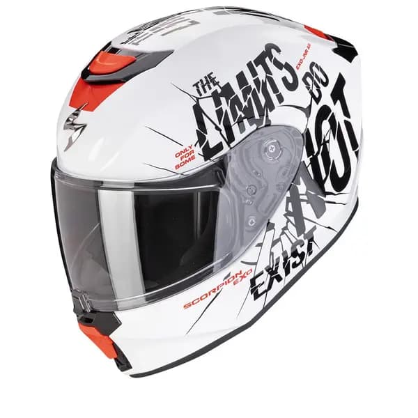 Scorpion EXO-JNR Boum White Black Full Face Helmet Size L