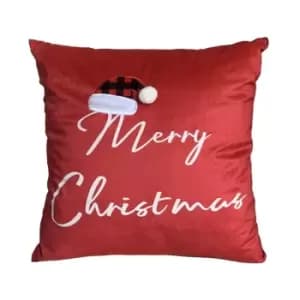 The Spirit Of Christmas Merry Xmas Cushion 88 - Red