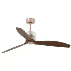 Faro DECO - Copper, Wood Ceiling Fan LED With DC Motor