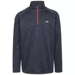Trespass Mens Collins Half Zip Fleece Top (L) (Navy Marl)