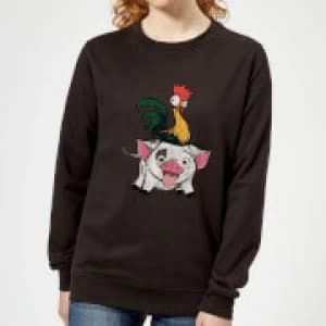 Moana Hei Hei and Pua Womens Sweatshirt - Black