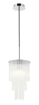 Panama 1 Light Chrome Crystal Pendant Ceiling Light