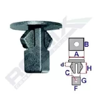 ROMIX Clip TOYOTA,LEXUS B21002 9018906013,9018906013,MR971765 9018906013,9018906013