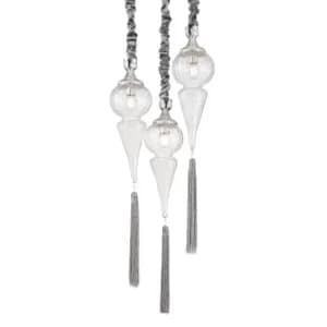 Hammam 3 Light Cluster Ceiling Pendant Silver