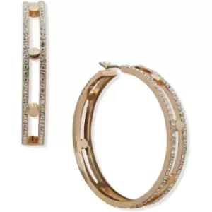 Ladies DKNY Jewellery Base metal PE 40MM PAVE HOOP