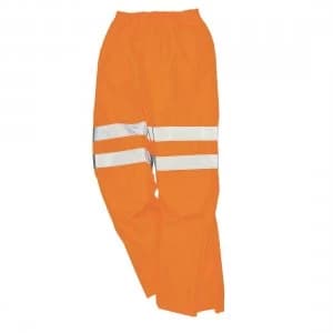 Oxford Weave 300D Class 2 Breathable Hi Vis Breathable Trousers Orange 2XL