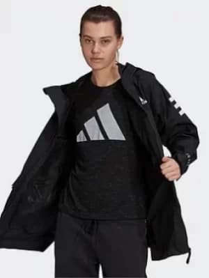 adidas Utilitas Rain.rdy Jacket, Black Size M Women