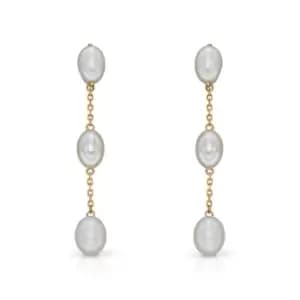 JG Signature 9ct Gold Freshwater Pearl Tier Drop Earrings