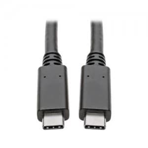 Tripp Lite USB Type-C to Type-C Cable M/M 3.1 Gen 1 5 Gbps Thunderbolt 3 Compatible 3A Rating 1.83 m