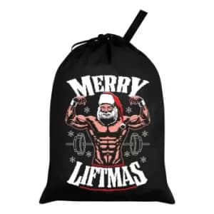 Grindstore Merry Liftmas Christmas Santa Sack (One Size) (Black)