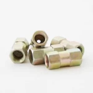 5 x Female Brake Pipe Connector Tube Tubing Joiner Line Union 10mm x 1mm 3/16