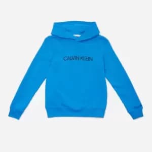 Calvin Klein Unisex Institutional Logo Hoodie - Blooming Blue - 10 Years