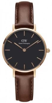 Daniel Wellington Womens Petite 28mm St Mawes Gold Black Watch