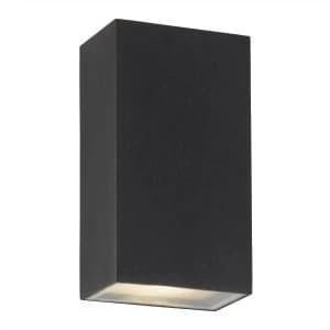 LED 2 Light Outdoor Up Down Wall Light Black IP44