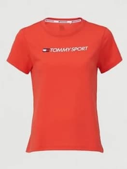 Tommy Hilfiger Performance Chest Logo Top - Coral