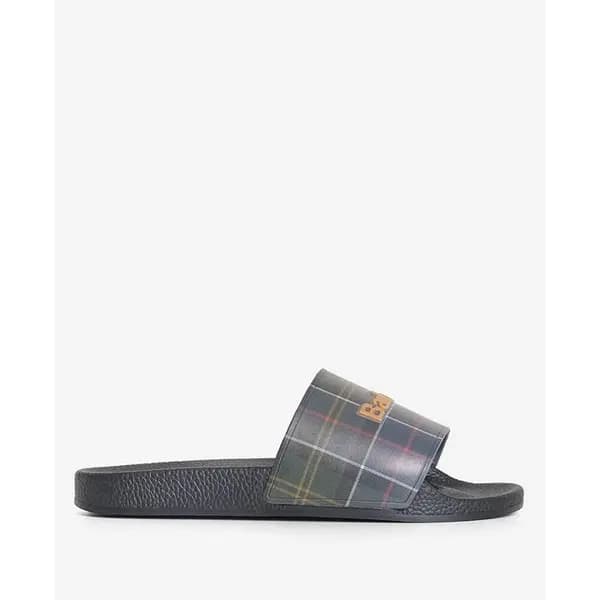 Barbour Tartan Slides - Black 9