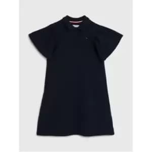 Tommy Hilfiger Girl'S Short Sleeves Polo Dress - Blue