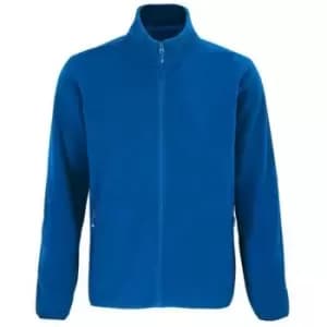 SOLS Mens Factor Recycled Fleece Jacket (3XL) (Royal Blue)