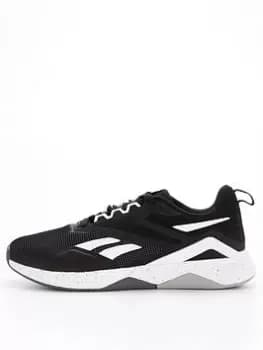 Reebok Nanoflex TR V2 - Black/White, Size 7, Men