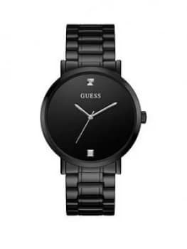 Guess Guess Supernova Black Diamond Set Dial Black Bracelet Mens Watch