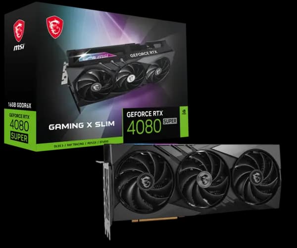 MSI GeForce RTX 4080 Super Gaming X Slim 16G GDDR6X Graphics Card