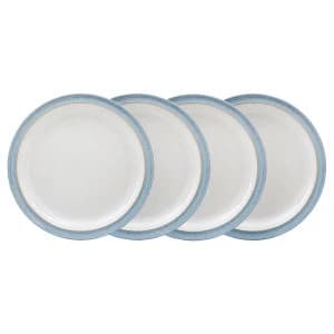 Denby Elements Blue 4 Piece Dinner Plate Set