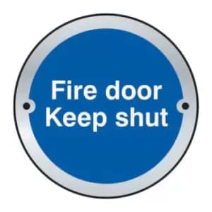 Fire Door Keep Shut Door Disc - SSS (75mm Dia.)