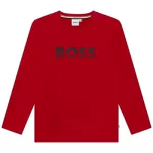 Boss Boss Long Sleeve Bold T-Shirt Junior Boys - Red