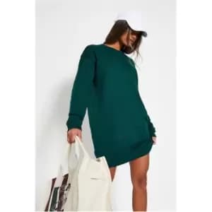 I Saw It First Ultimate Oversized Sweatshirt Dress - Green